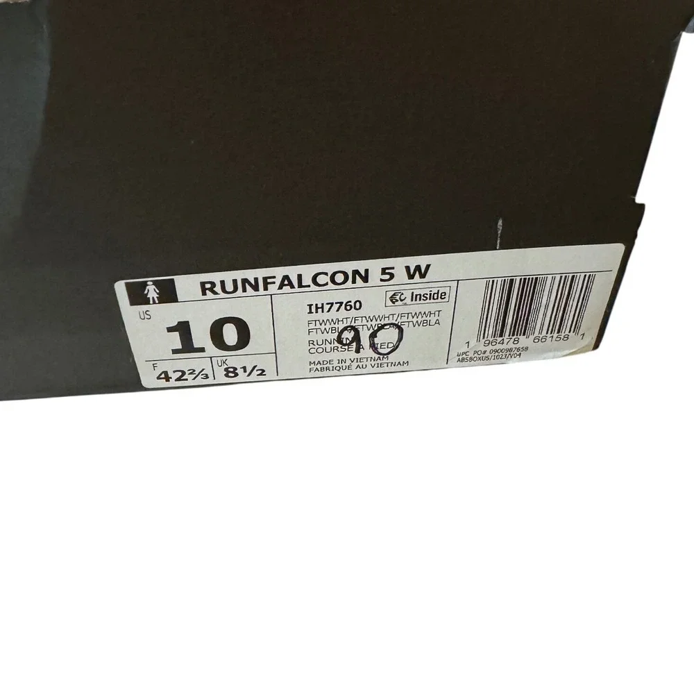 Adidas Runfalcon Womens Running Shoes White IH7760 Size 10